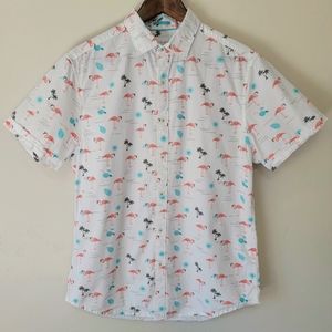 Cactus Man Flamingo Slim Fit Button Up Shirt